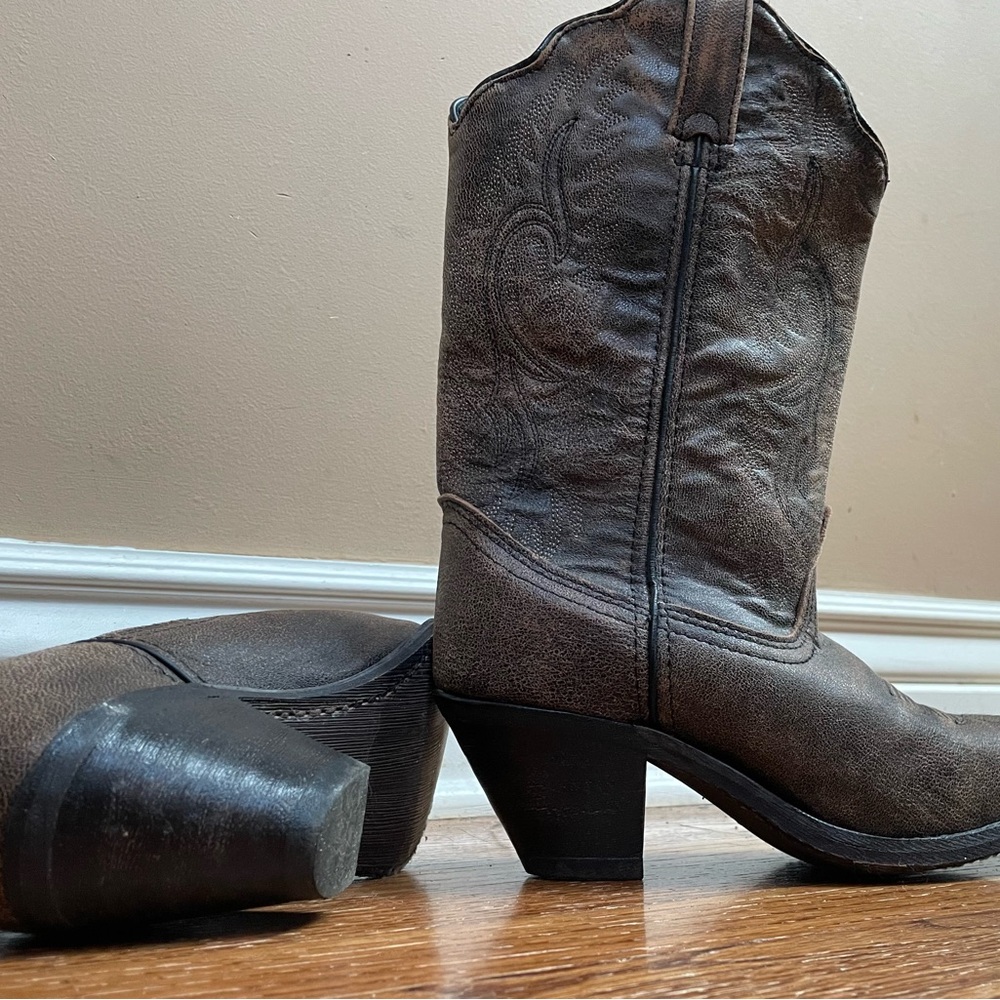 Brown Leather Cowboy Boots